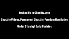 Naughty boys like you get locked up in chastity Thumb