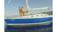 Three hot dudes fuck on the boat Thumb