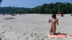 Me in hot nudists public beach Thumb