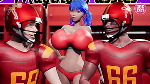 3DGSPOT - Big Titties Teen Gets DP By Two Footbal Players In The Locker Room! 3D CARTOON PORN! Thumb