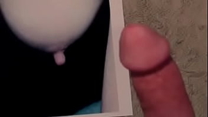 RubbieRubbie&#039_s Cum Tribute for a Stunning Piece of Hanging Tit Thumb