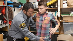 Mall Officer Brings the Suspected Twink to The Backroom for Processing - Perps4k Thumb