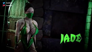 Two hot bitches Mileena and Jade fuck each other in all the holes (Futa) in Mortal Kombat. Thumb