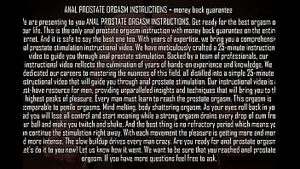 ANAL PROSTATE ORGASM INSTRUCTIONS - money back guarantee Thumb