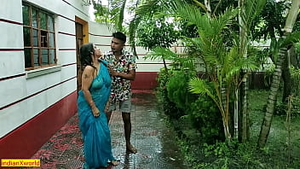 Indian Hot Aunty Outdoor Sex at Rainy Day! Hardcore Sex Thumb