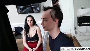 Antonio shaved the head of the cuckold in front of his step sister Thumb