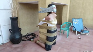 Christian Girl Duct Taped To Pillar And Gagged Tight Thumb