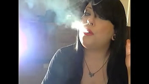 BBW Domme Tina Snua Smokes A Cork Cigarette With Pumping &amp_ Drifting Thumb